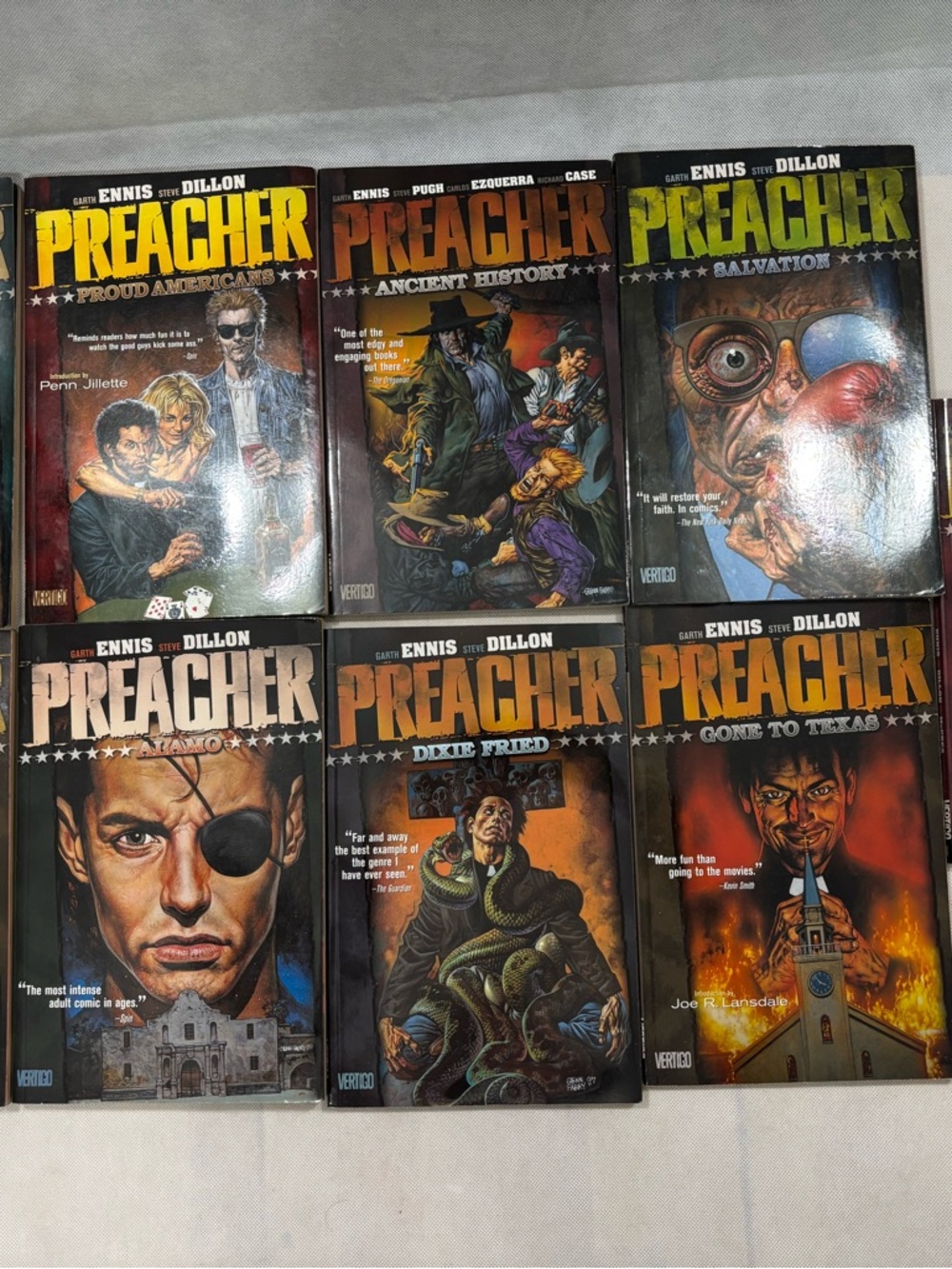 Preacher Graphic Novel Lot - Black/Brown Cover Set